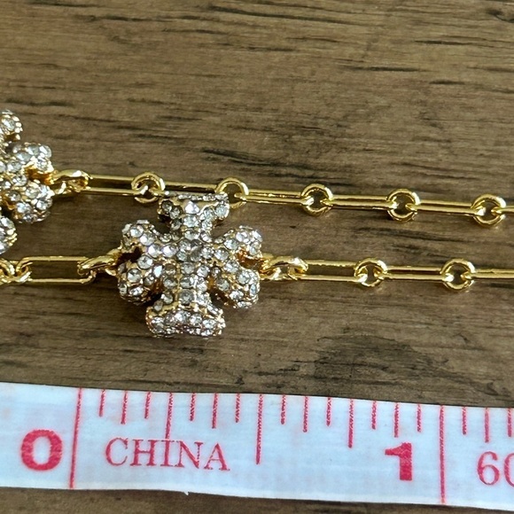 Tory Burch  ROXANNE Pave Crystal Station Necklace - Picture 5 of 6